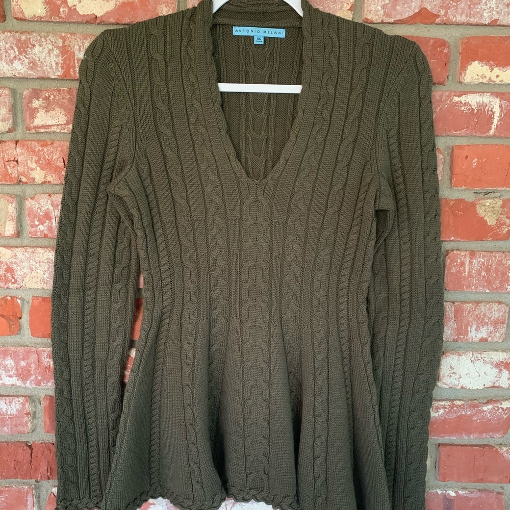Antonio Melani Forest Green V Neck Sweater
